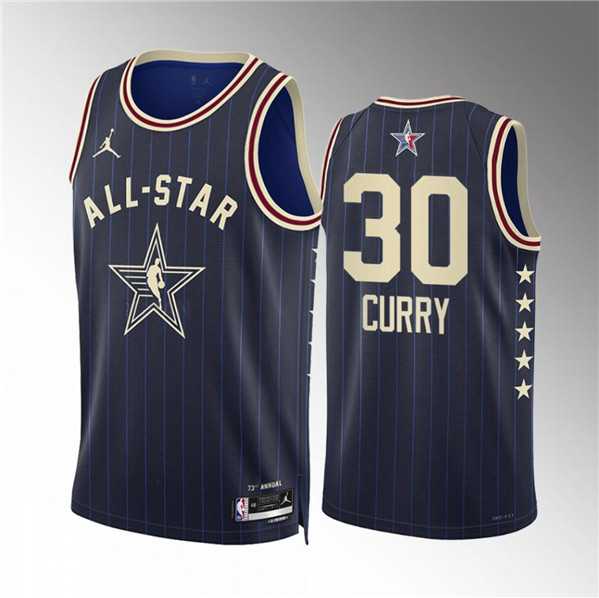 Mens 2024 All-Star #30 Stephen Curry Navy Stitched Basketball Jersey->2024 all star->NBA Jersey